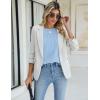 imageBlooming Jelly Women Dressy Casual Tops Business Work Blouses Summer Shirts Short Sleeve Crew Neck Outfits 2025Sky Blue