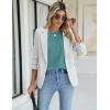 imageBlooming Jelly Women Dressy Casual Tops Business Work Blouses Summer Shirts Short Sleeve Crew Neck Outfits 2025Turquoise