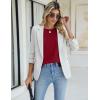 imageBlooming Jelly Women Dressy Casual Tops Business Work Blouses Summer Shirts Short Sleeve Crew Neck Outfits 2025Wine Red