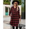imageBlooming Jelly Womens Button Down Flannel Shirts Plaid Shacket Long Sleeve Collared Long Jacket CoatsRed Plaid 02