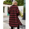 imageBlooming Jelly Womens Button Down Flannel Shirts Plaid Shacket Long Sleeve Collared Long Jacket CoatsRed Plaid 02