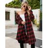 imageBlooming Jelly Womens Button Down Flannel Shirts Plaid Shacket Long Sleeve Collared Long Jacket CoatsRed Plaid 02