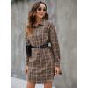 imageBlooming Jelly Womens Button Down Flannel Shirts Plaid Shacket Long Sleeve Collared Long Jacket CoatsSienna Plaid