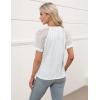 imageBlooming Jelly Womens Dressy Casual Blouses Short Sleeve Summer Shirts Business Work Tops Trendy OutfitsWhite