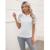 imageBlooming Jelly Womens Dressy Casual Blouses Short Sleeve Summer Shirts Business Work Tops Trendy OutfitsWhite