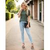 imageBlooming Jelly Womens Dressy Casual Blouses Short Sleeve Waffle Knit Pleated Business Tops Ladies Summer Trendy Work ShirtsArmy Green