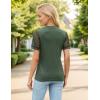 imageBlooming Jelly Womens Dressy Casual Blouses Short Sleeve Waffle Knit Pleated Business Tops Ladies Summer Trendy Work ShirtsArmy Green