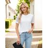 imageBlooming Jelly Womens Dressy Casual Blouses Short Sleeve Waffle Knit Pleated Business Tops Ladies Summer Trendy Work ShirtsWhite