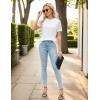 imageBlooming Jelly Womens Dressy Casual Blouses Short Sleeve Waffle Knit Pleated Business Tops Ladies Summer Trendy Work ShirtsWhite