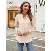 imageBlooming Jelly Womens Dressy Casual Tops Business Long Sleeve Shirts Black Work Blouses Fall Fashion 2024Apricot