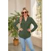 imageBlooming Jelly Womens Dressy Casual Tops Business Long Sleeve Shirts Black Work Blouses Fall Fashion 2024Army Green