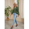 imageBlooming Jelly Womens Dressy Casual Tops Business Long Sleeve Shirts Black Work Blouses Fall Fashion 2024Army Green