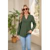 imageBlooming Jelly Womens Dressy Casual Tops Business Long Sleeve Shirts Black Work Blouses Fall Fashion 2024Army Green