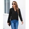 imageBlooming Jelly Womens Dressy Casual Tops Business Long Sleeve Shirts Black Work Blouses Fall Fashion 2024Black