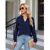 imageBlooming Jelly Womens Dressy Casual Tops Business Long Sleeve Shirts Black Work Blouses Fall Fashion 2024Dark Blue