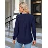 imageBlooming Jelly Womens Dressy Casual Tops Business Long Sleeve Shirts Black Work Blouses Fall Fashion 2024Dark Blue
