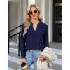 imageBlooming Jelly Womens Dressy Casual Tops Business Long Sleeve Shirts Black Work Blouses Fall Fashion 2024Dark Blue