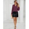 imageBlooming Jelly Womens Dressy Casual Tops Business Long Sleeve Shirts Black Work Blouses Fall Fashion 2024Dark Reddish Purple