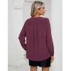 imageBlooming Jelly Womens Dressy Casual Tops Business Long Sleeve Shirts Black Work Blouses Fall Fashion 2024Dark Reddish Purple