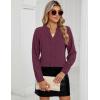 imageBlooming Jelly Womens Dressy Casual Tops Business Long Sleeve Shirts Black Work Blouses Fall Fashion 2024Dark Reddish Purple