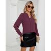 imageBlooming Jelly Womens Dressy Casual Tops Business Long Sleeve Shirts Black Work Blouses Fall Fashion 2024Dark Reddish Purple