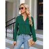 imageBlooming Jelly Womens Dressy Casual Tops Business Long Sleeve Shirts Black Work Blouses Fall Fashion 2024Green