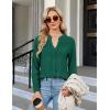 imageBlooming Jelly Womens Dressy Casual Tops Business Long Sleeve Shirts Black Work Blouses Fall Fashion 2024Green