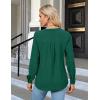 imageBlooming Jelly Womens Dressy Casual Tops Business Long Sleeve Shirts Black Work Blouses Fall Fashion 2024Green