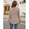 imageBlooming Jelly Womens Dressy Casual Tops Business Long Sleeve Shirts Black Work Blouses Fall Fashion 2024Khaki