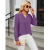 imageBlooming Jelly Womens Dressy Casual Tops Business Long Sleeve Shirts Black Work Blouses Fall Fashion 2024Purple