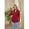 imageBlooming Jelly Womens Dressy Casual Tops Business Long Sleeve Shirts Black Work Blouses Fall Fashion 2024Red