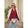 imageBlooming Jelly Womens Dressy Casual Tops Business Long Sleeve Shirts Black Work Blouses Fall Fashion 2024Red
