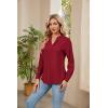 imageBlooming Jelly Womens Dressy Casual Tops Business Long Sleeve Shirts Black Work Blouses Fall Fashion 2024Red