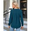 imageBlooming Jelly Womens Dressy Casual Tops Business Long Sleeve Shirts Black Work Blouses Fall Fashion 2024Teal