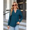 imageBlooming Jelly Womens Dressy Casual Tops Business Long Sleeve Shirts Black Work Blouses Fall Fashion 2024Teal