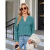 imageBlooming Jelly Womens Dressy Casual Tops Business Long Sleeve Shirts Black Work Blouses Fall Fashion 2024Turquoise