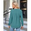 imageBlooming Jelly Womens Dressy Casual Tops Business Long Sleeve Shirts Black Work Blouses Fall Fashion 2024Turquoise