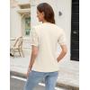 imageBlooming Jelly Womens Short Sleeve Blouse Business Casual Dressy Tops Ribbed Summer Stylish Work ShirtsApricot