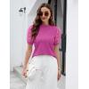 imageBlooming Jelly Womens Short Sleeve Blouse Business Casual Dressy Tops Ribbed Summer Stylish Work ShirtsOrchid