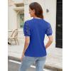 imageBlooming Jelly Womens Short Sleeve Blouse Business Casual Dressy Tops Ribbed Summer Stylish Work ShirtsRoyal Blue