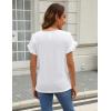 imageBlooming Jelly Womens Summer Short Sleeve Tops Dressy Casual Blouse Trendy Spring Cute Ruffle ShirtWhite