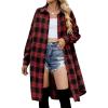 imageBlooming Jelly Womens Button Down Flannel Shirts Plaid Shacket Long Sleeve Collared Long Jacket CoatsRed Plaid 02
