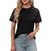 imageBlooming Jelly Womens Dressy Casual Blouses Short Sleeve Summer Shirts Business Work Tops Trendy OutfitsBlack