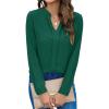 imageBlooming Jelly Womens Dressy Casual Tops Business Long Sleeve Shirts Black Work Blouses Fall Fashion 2024Green