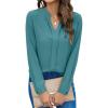 imageBlooming Jelly Womens Dressy Casual Tops Business Long Sleeve Shirts Black Work Blouses Fall Fashion 2024Turquoise
