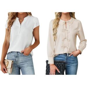 imageBlooming Jelly Womens Dressy Casual Blouses Business Work Tops 2024 Medium