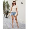 imageBlooming Jelly Womens Business Casual Blouses Satin Silk Dressy Tops Summer Outfits Cap Sleeve Mock Neck ShirtsApricot