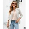 imageBlooming Jelly Womens Dressy Casual Blouses Business Work Tops Long Sleeve V Neck Pleated Shirts 2025 Fall OutfitsApricot