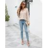 imageBlooming Jelly Womens Dressy Casual Blouses Business Work Tops Long Sleeve V Neck Pleated Shirts 2025 Fall OutfitsApricot
