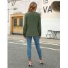 imageBlooming Jelly Womens Dressy Casual Blouses Business Work Tops Long Sleeve V Neck Pleated Shirts 2025 Fall OutfitsArmy Green